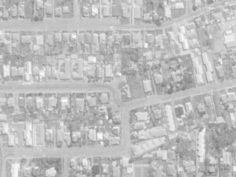 45 Heywood Terrace from the air, 1975-1979