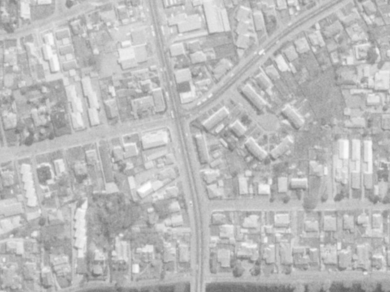 222 Stanmore Road from the air, 1975-1979