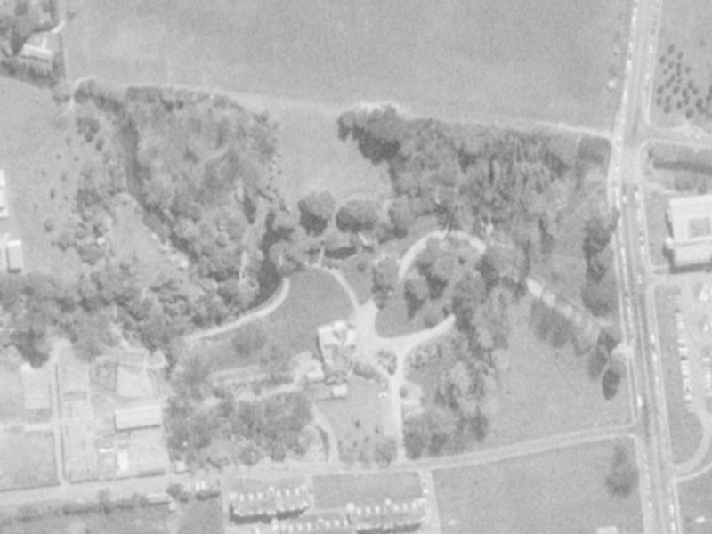 87 Ilam Road from the air, 1975-1979