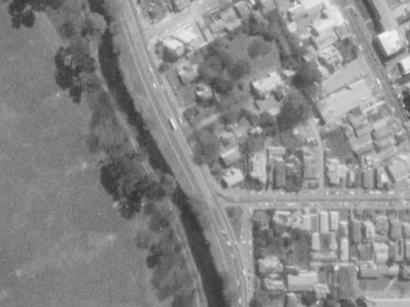 90 Park Terrace from the air, 1975-1979