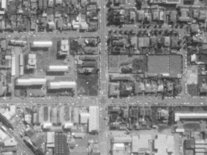 354-360 Durham Street North from the air, 1975-1979