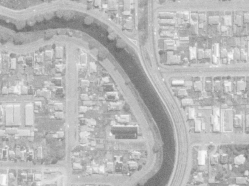 428 Oxford Terrace from the air, 1975-1979