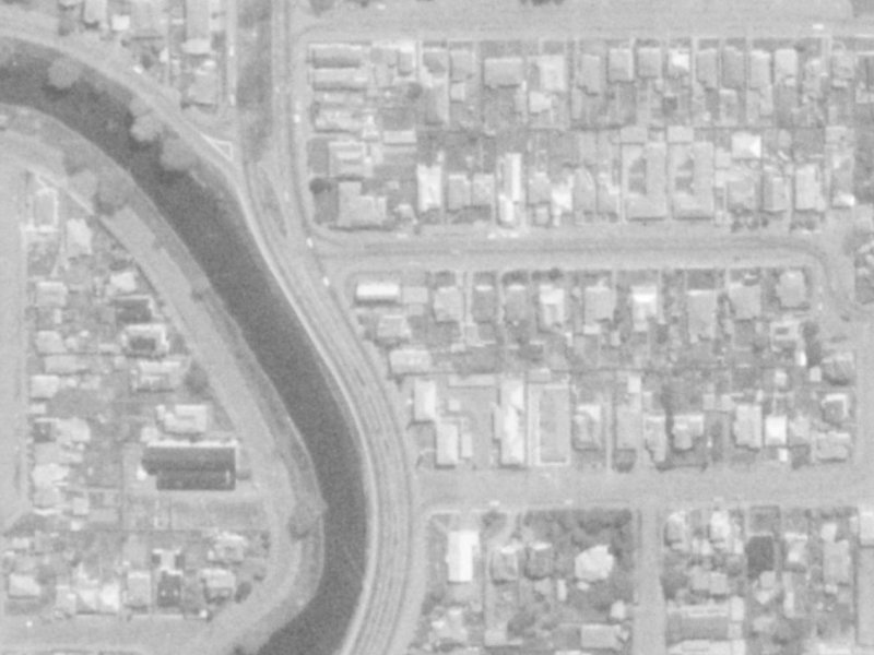 12 Heywood Terrace from the air, 1975-1979