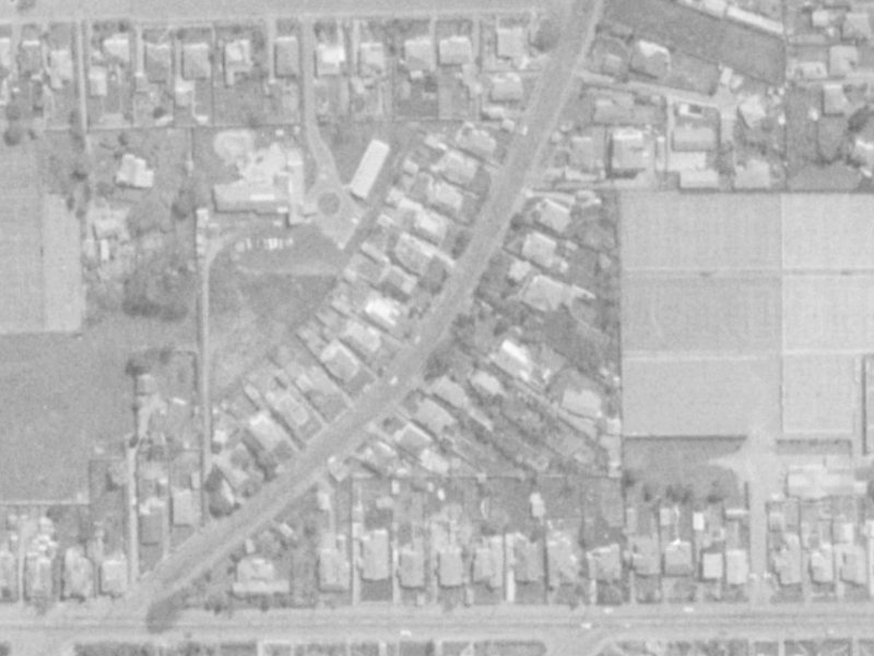 34 Patten Street from the air, 1975-1979