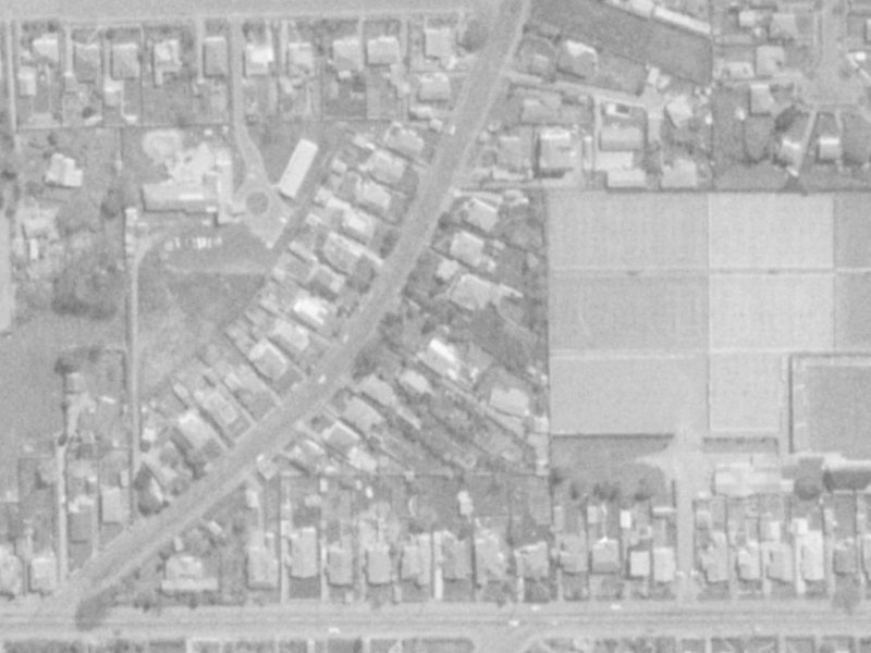 36 Patten Street from the air, 1975-1979