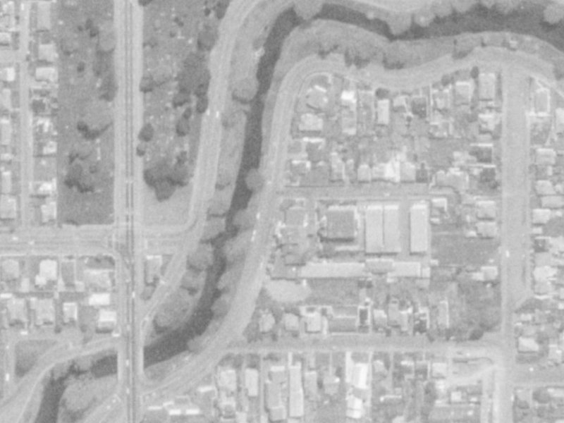 365 Oxford Terrace from the air, 1975-1979