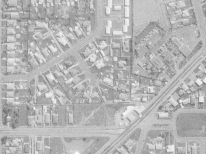 Odie Place from the air, 1975-1979
