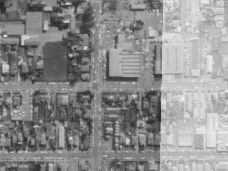 176 Salisbury Street from the air, 1975-1979