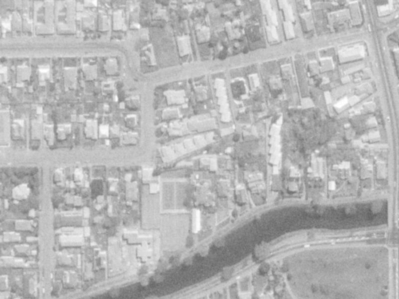 40A Harvey Terrace from the air, 1975-1979