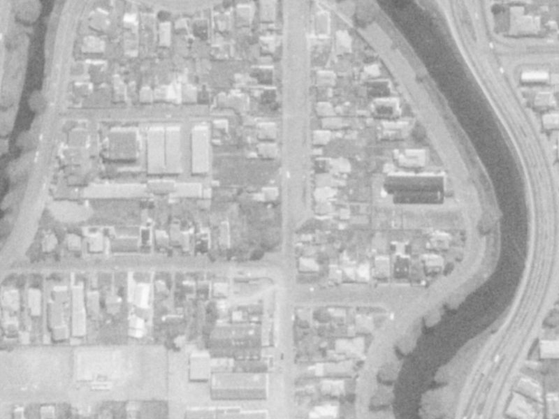 41 Bangor Street from the air, 1975-1979
