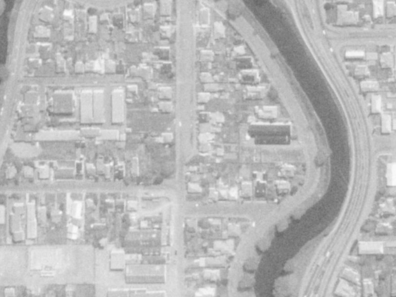 38 Bangor Street from the air, 1975-1979