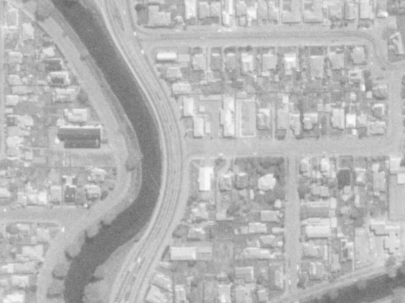 4–14 Harvey Terrace from the air, 1975-1979