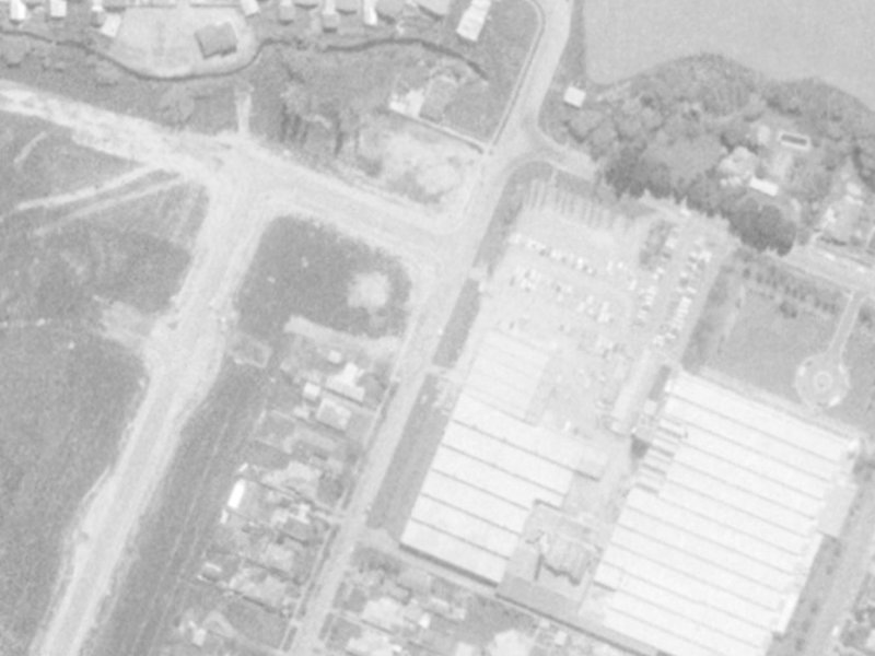 63–69 Brodie Street from the air, 1975-1979