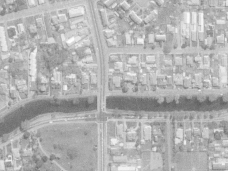 107 River Road from the air, 1975-1979
