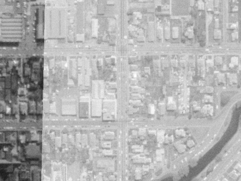 331 Madras Street from the air, 1975-1979