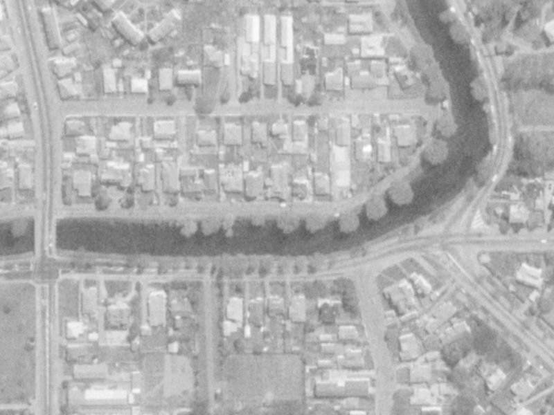 131 River Road from the air, 1975-1979