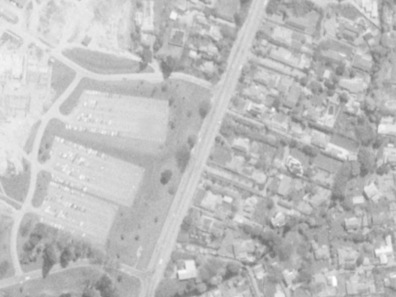 53–67 Clyde Road from the air, 1975-1979