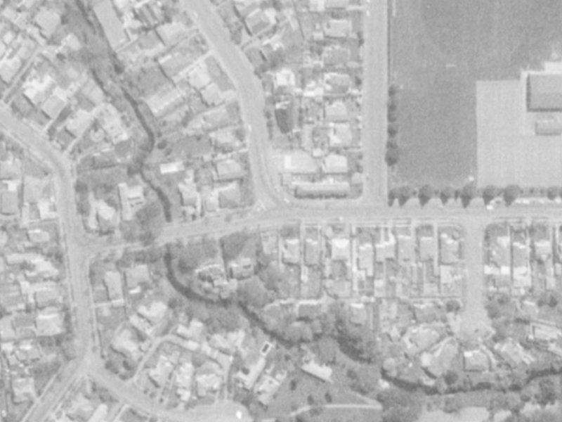 83 Kahu Road from the air, 1975-1979