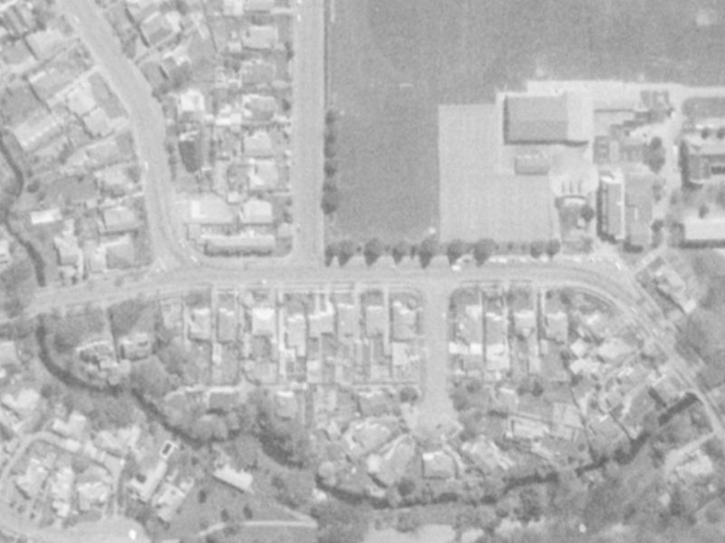 59 Kahu Road from the air, 1975-1979
