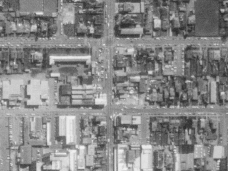 832 Colombo Street from the air, 1975-1979