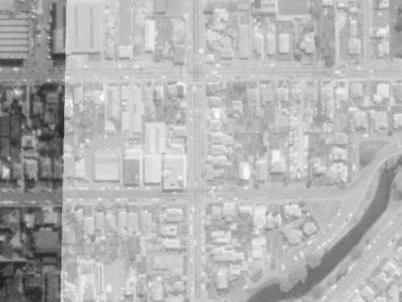340 Madras Street from the air, 1975-1979