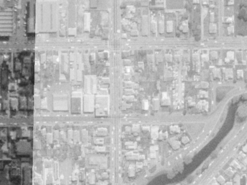 336 Madras Street from the air, 1975-1979