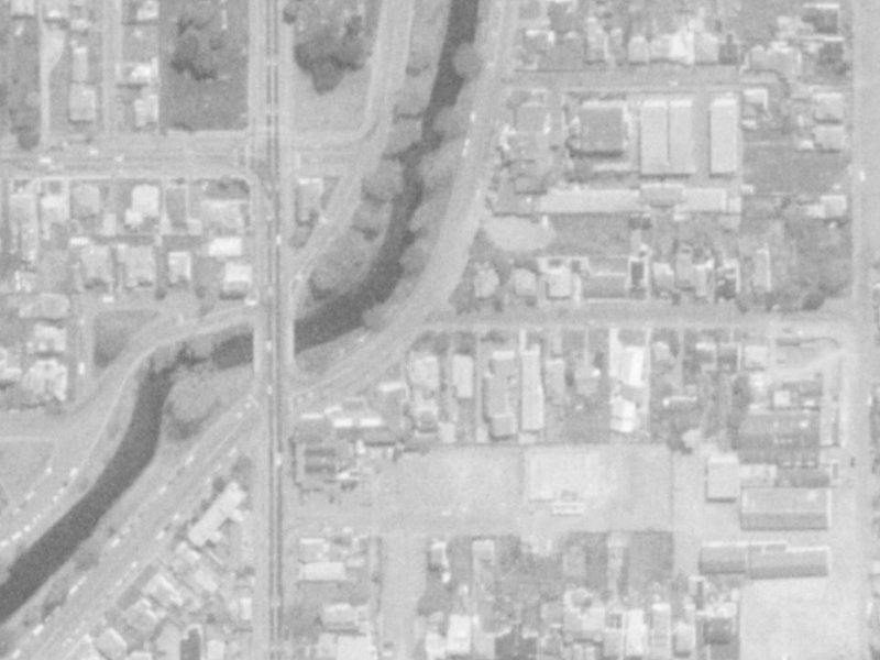 4A Hurley Street from the air, 1975-1979