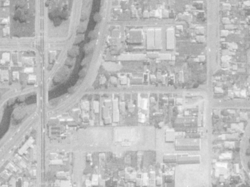 16B Hurley Street from the air, 1975-1979