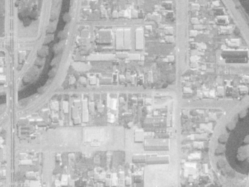 19 Hurley Street from the air, 1975-1979