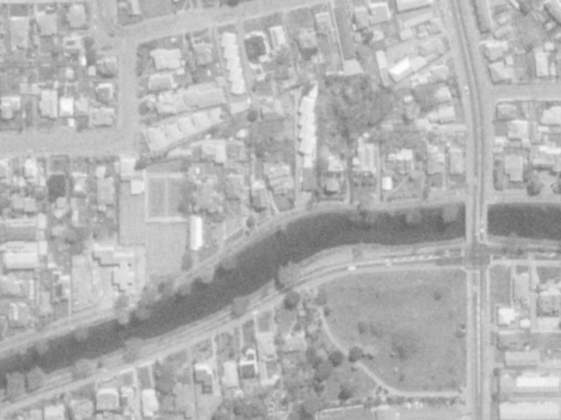 73 River Road from the air, 1975-1979