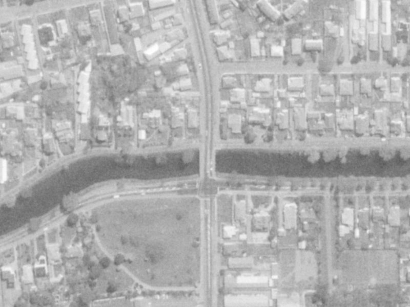 205 Stanmore Road from the air, 1975-1979