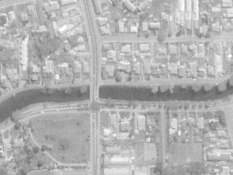 105 River Road from the air, 1975-1979