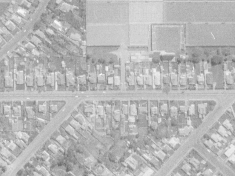 113 Woodham Road from the air, 1975-1979