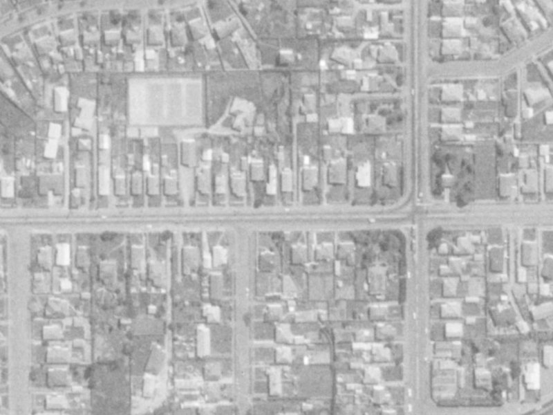 303 Woodham Road from the air, 1975-1979