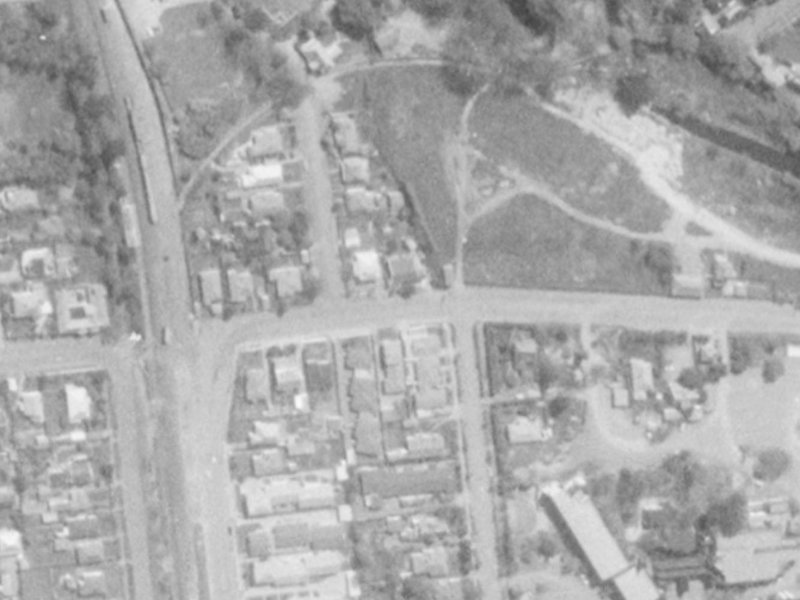 Matai St E from the air, 1975-1979