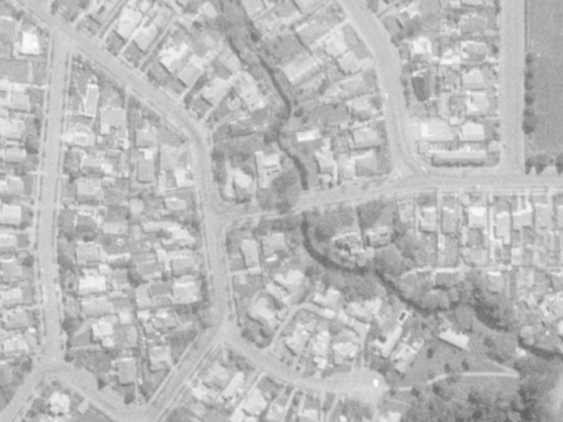 98 Kahu Road from the air, 1975-1979