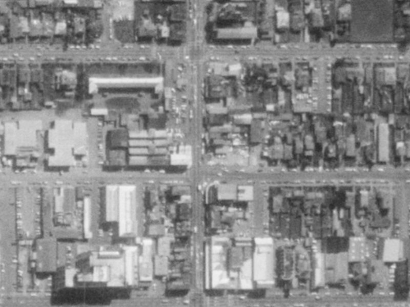 828A Colombo Street from the air, 1975-1979