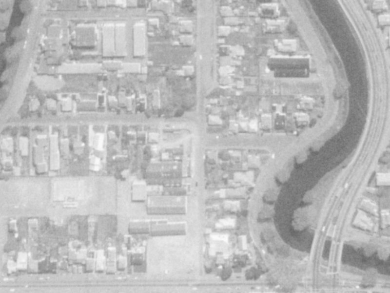 10 Bangor Street from the air, 1975-1979