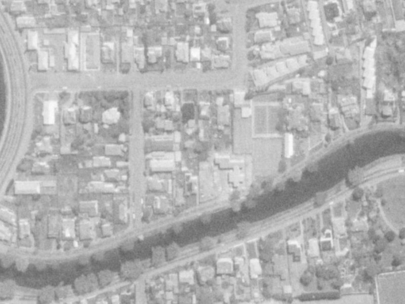 36E Harvey Terrace from the air, 1975-1979