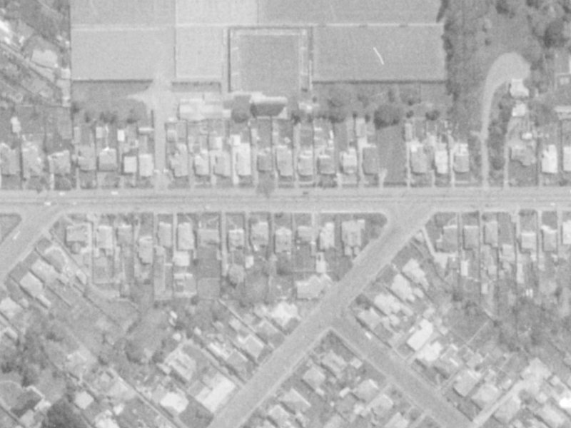 118 Woodham Road from the air, 1975-1979