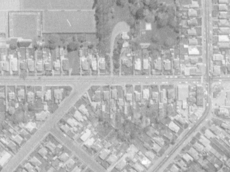 140 Woodham Road from the air, 1975-1979