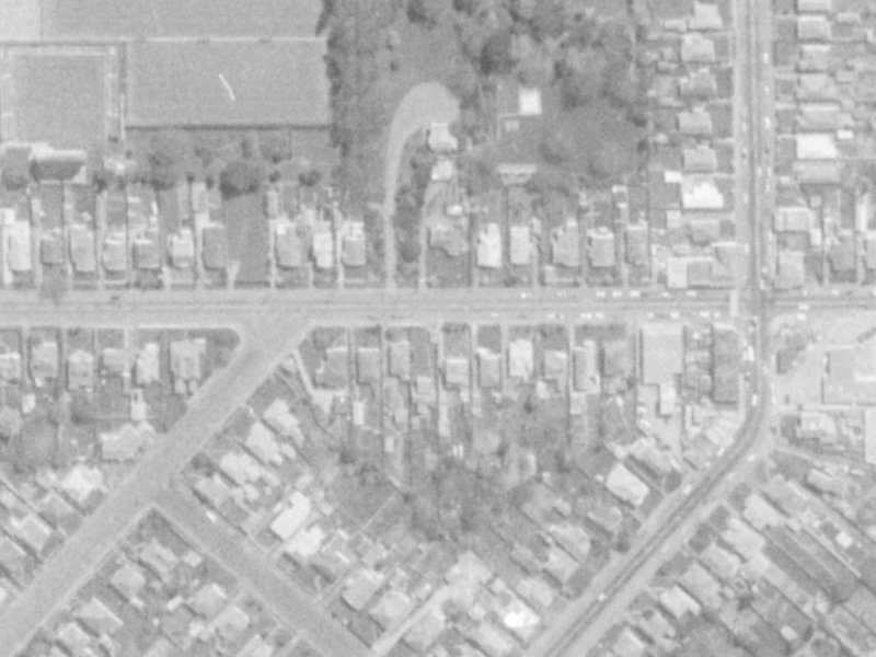 144A Woodham Road from the air, 1975-1979