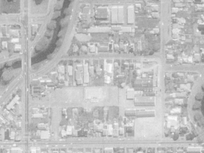 16A Hurley Street from the air, 1975-1979