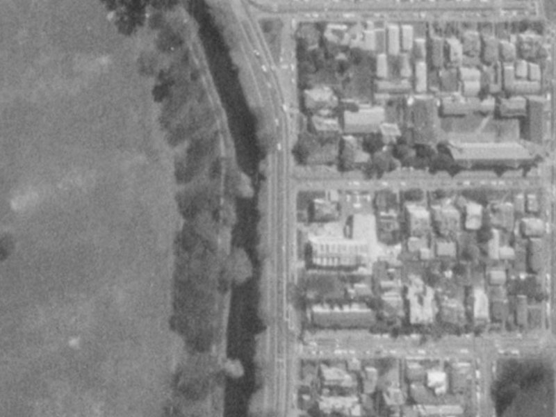 46 Park Terrace from the air, 1975-1979