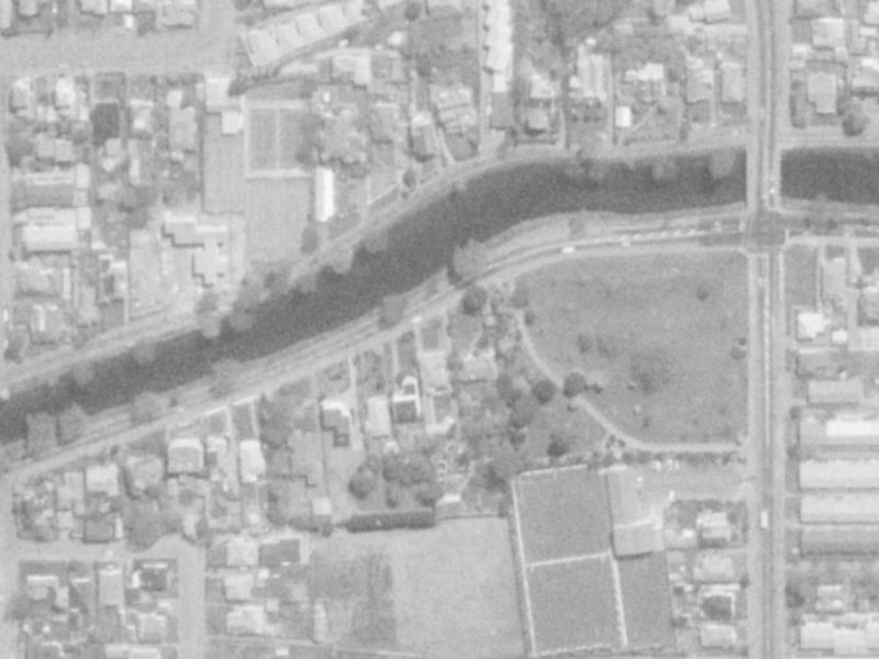 68 Avonside Drive from the air, 1975-1979