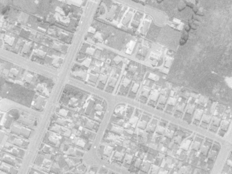 54 Worthy Street from the air, 1975-1979