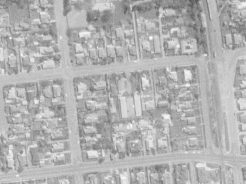 Matai St West from the air, 1975-1979