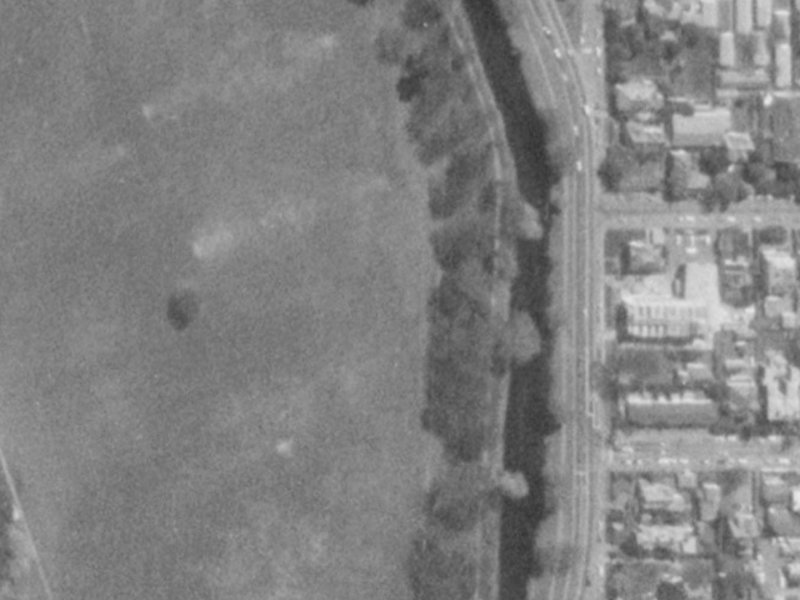 49 Park Terrace from the air, 1975-1979