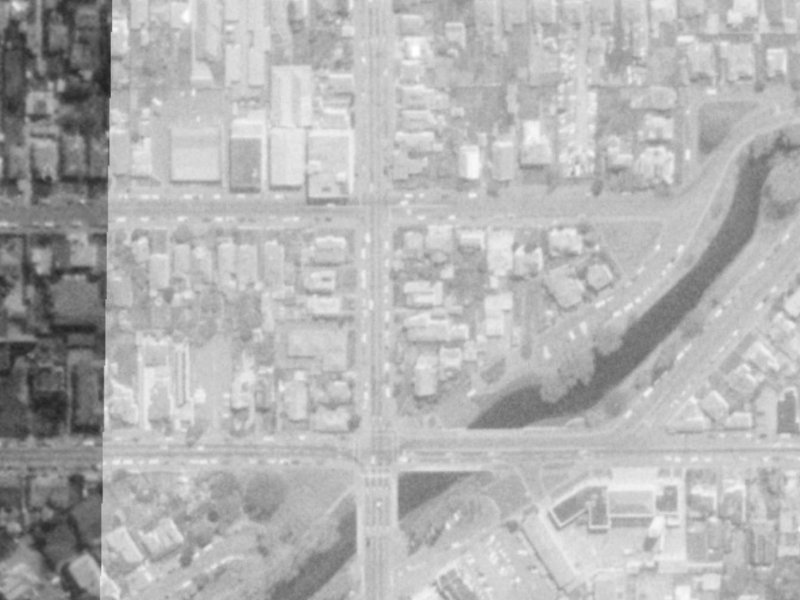 324 Madras Street from the air, 1975-1979