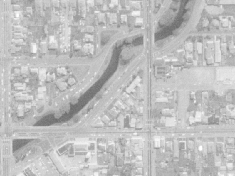 286–294 Oxford Terrace from the air, 1975-1979